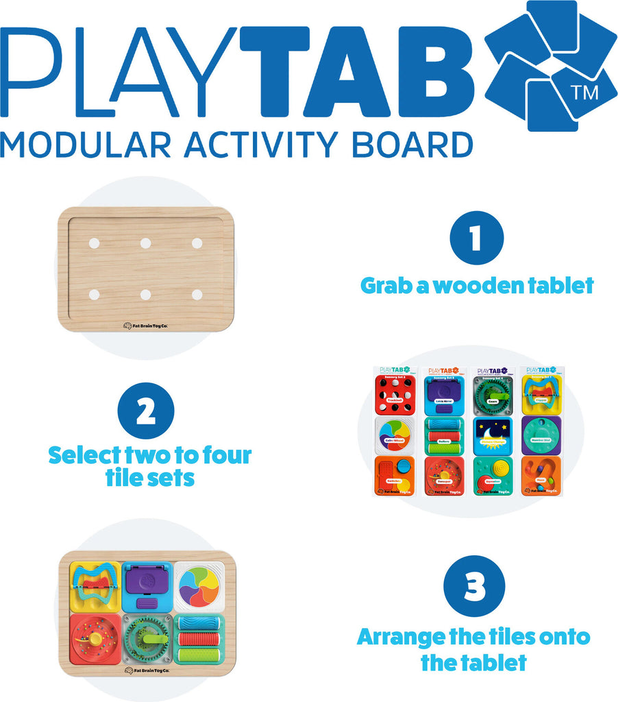 PlayTab Tiles Set 4 advanced sensory tiles for toddler development and learning