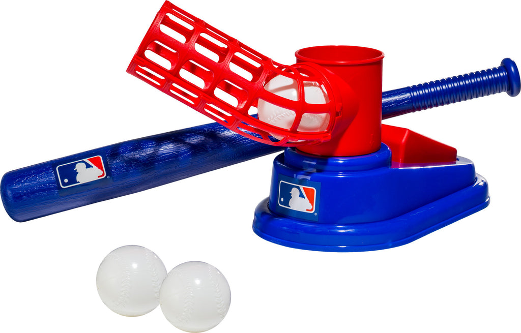 MLB Pop A Pitch - Foot-pedal operated pitching machine for batting practice and coordination training