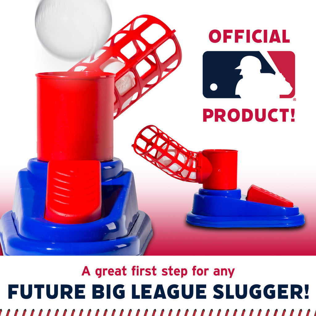 MLB Pop A Pitch - Foot-pedal operated pitching machine for batting practice and coordination training