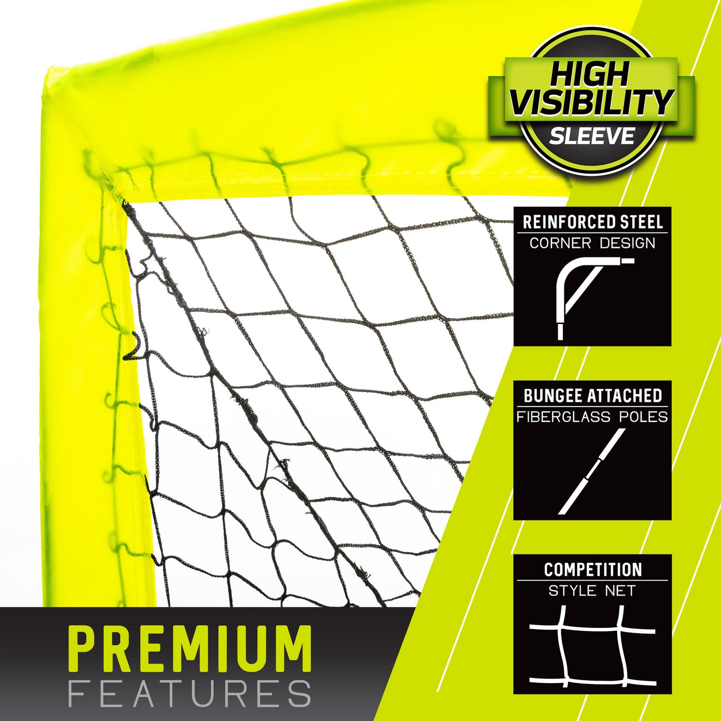 4'X3' Fiberglass Blackhawk Goal - 4 x 3 foot fiberglass soccer goal for backyard training