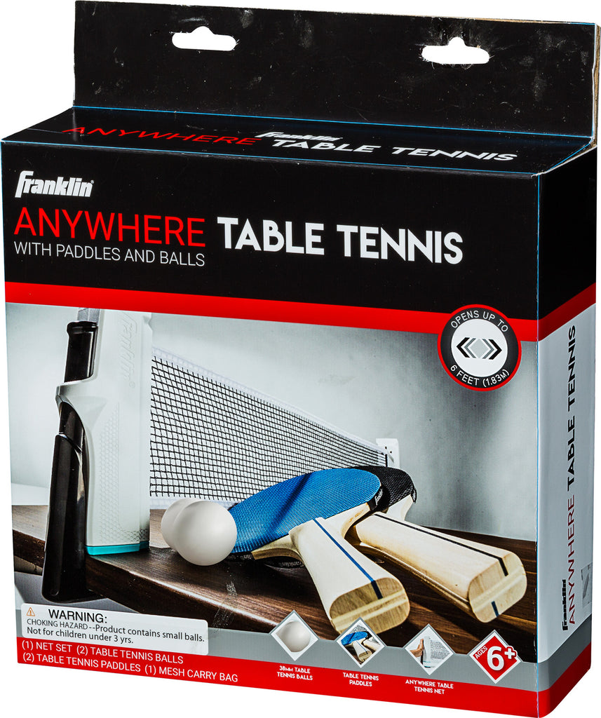 Anywhere Table Tennis - Portable table tennis set that converts any table into a ping pong table