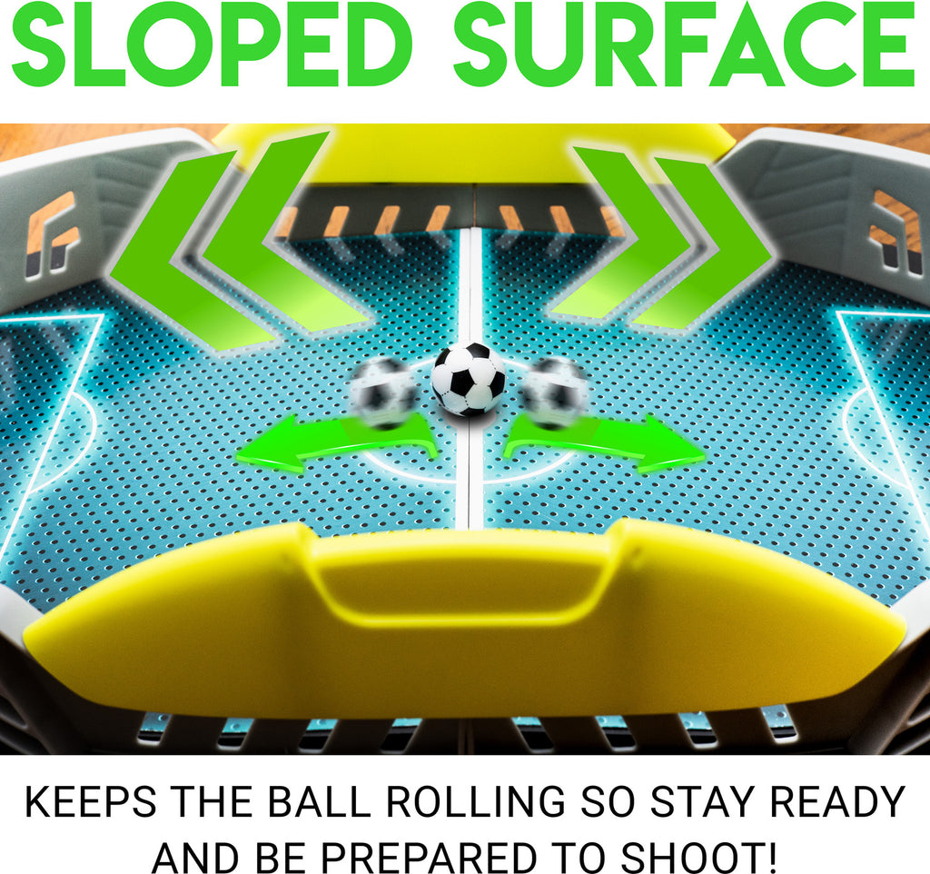 Battle Soccer Gray/Yellow - Tabletop soccer game with gray and yellow team colors for competitive play