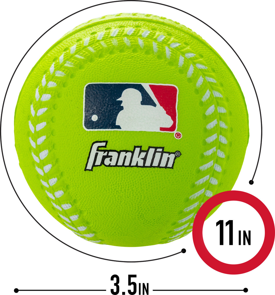 MLB Os 4 Pc Foam Balls - 4-piece set of oversized foam baseballs for safe practice