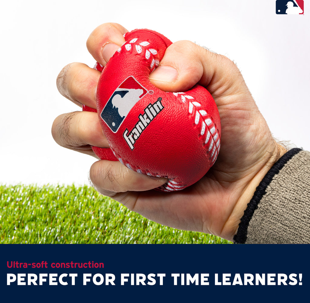 MLB Os 4 Pc Foam Balls - 4-piece set of oversized foam baseballs for safe practice