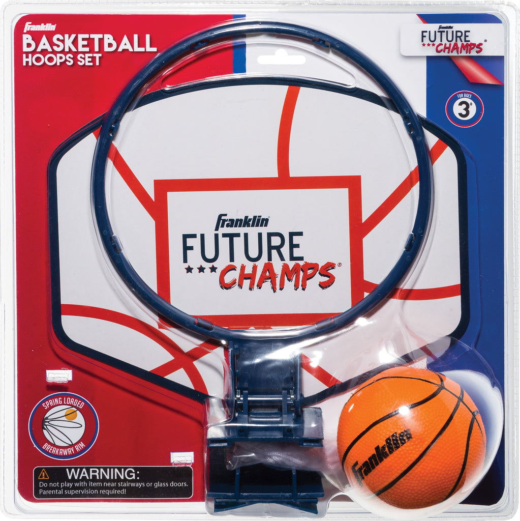 Future Champs OTD Hoops Set - Over-the-door mini basketball hoop set for indoor practice