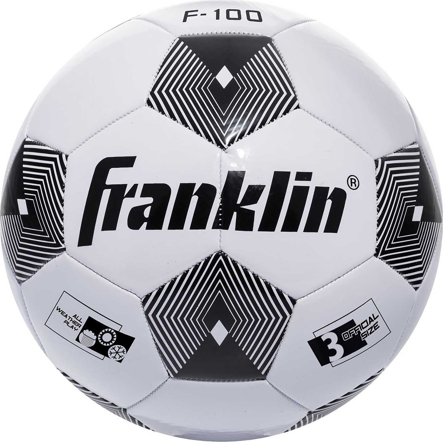 S3 Competition 100 Soccerball - Size 3 competition soccer ball with traditional black and white design