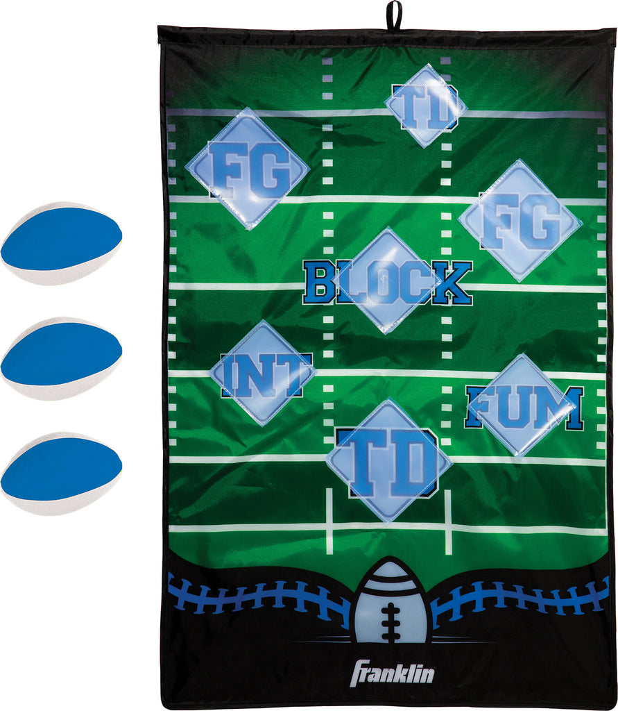 Indoor Pass Game Football Target - 36" x 24" door-mounted football target for indoor practice