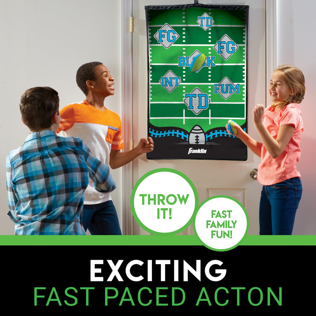 Indoor Pass Game Football Target - 36" x 24" door-mounted football target for indoor practice