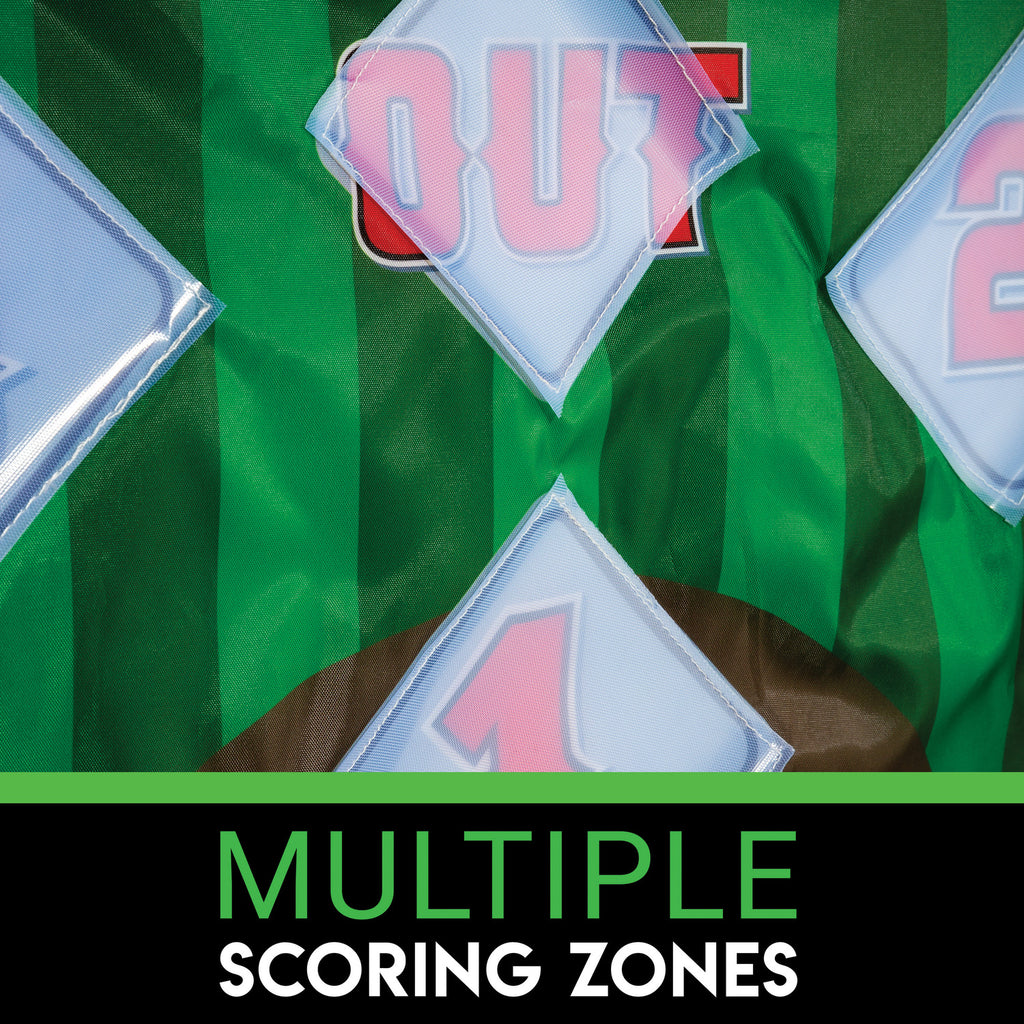 Indoor Pitch Game Baseball Target - 36" x 24" door-mounted baseball target for indoor pitching practice