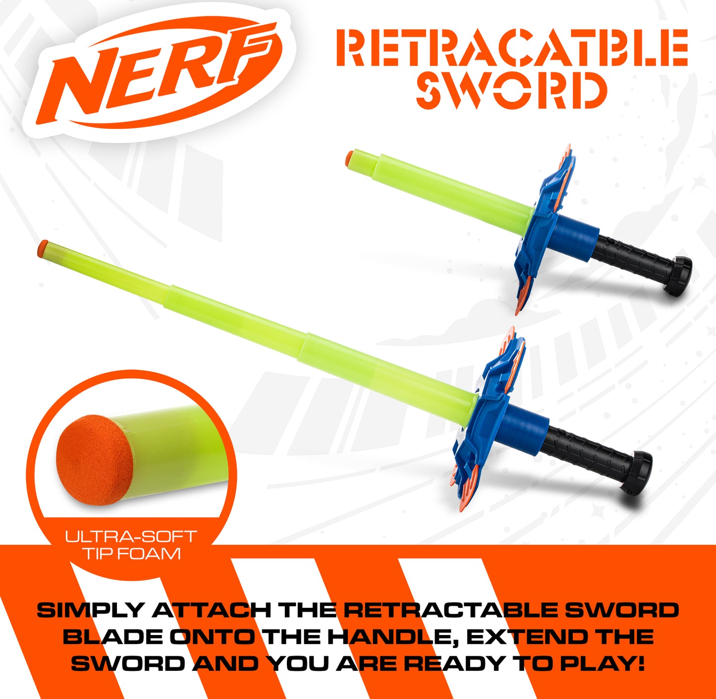 Nerf Fencing Duel - Safe foam fencing set with two retractable swords for competitive play