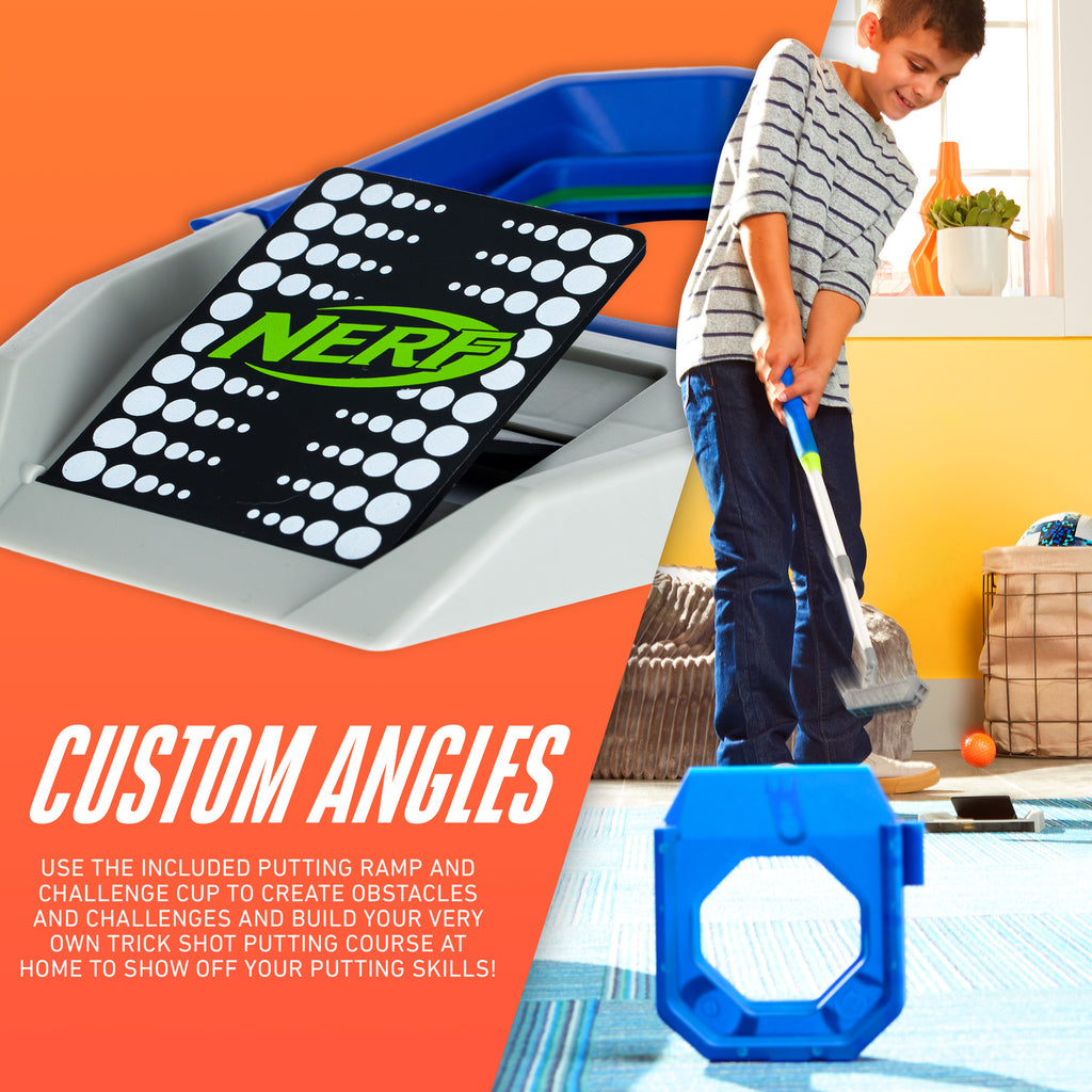 Nerf Trick Shot Golf Redesign - Complete indoor/outdoor golf set for trick shot putting