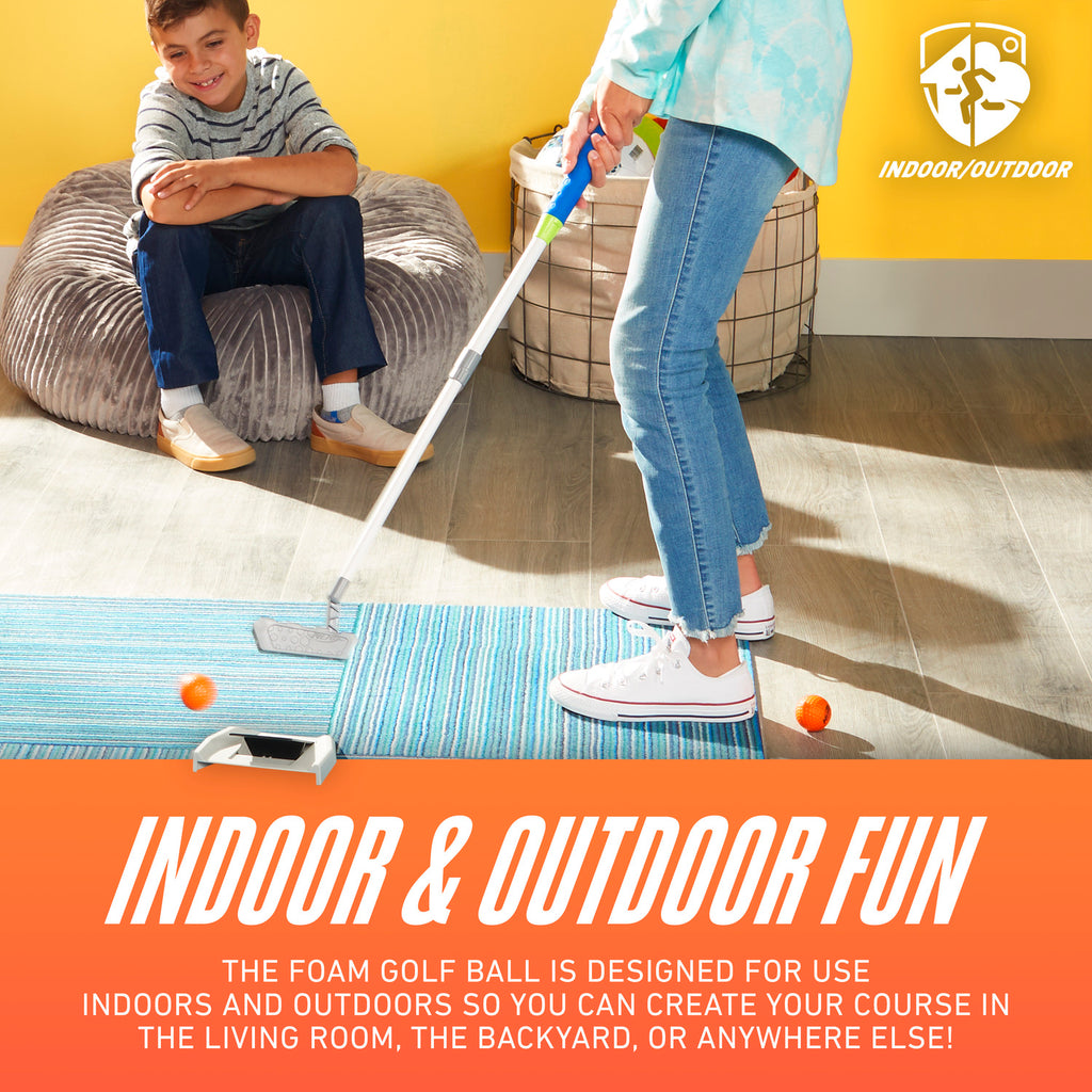 Nerf Trick Shot Golf Redesign - Complete indoor/outdoor golf set for trick shot putting