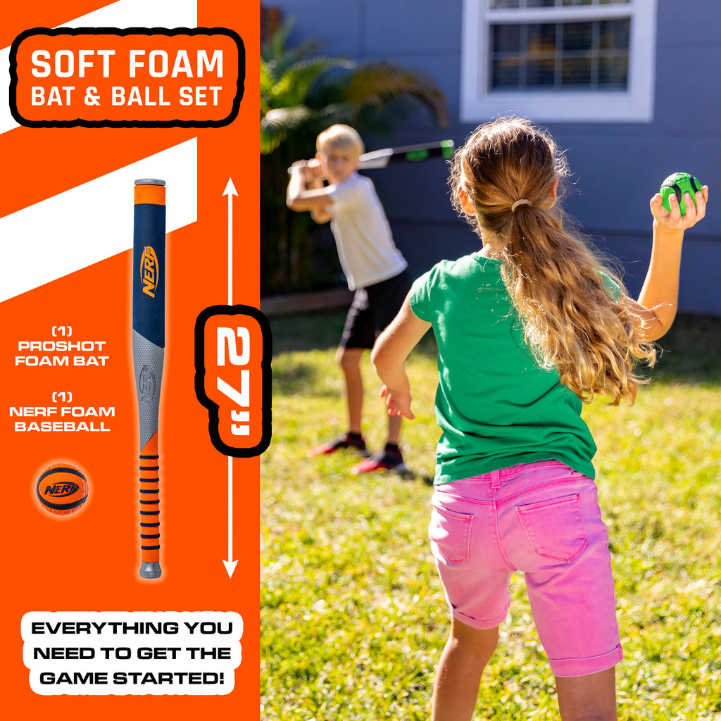 Nerf 27 Proshot Foam Bat Set (Assorted Colors)