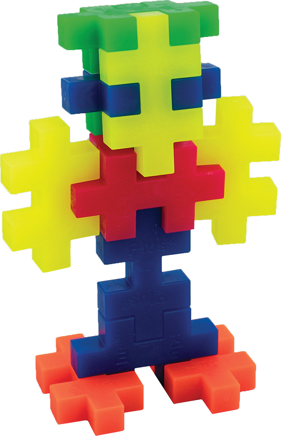 Plus-Plus BIG 15 piece tube neon colors large building blocks for small hands
