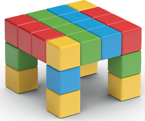 Geomag Magicubes Full Color magnetic building blocks set with 24 colorful chunky cubes for toddlers and young children