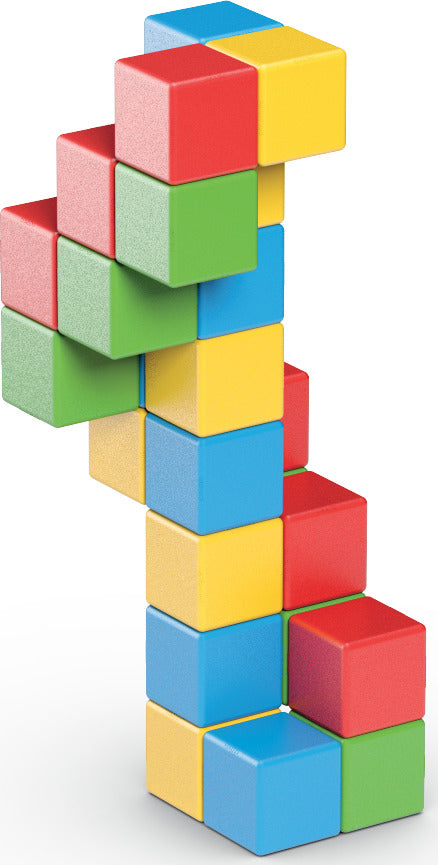 Geomag Magicubes Full Color magnetic building blocks set with 24 colorful chunky cubes for toddlers and young children