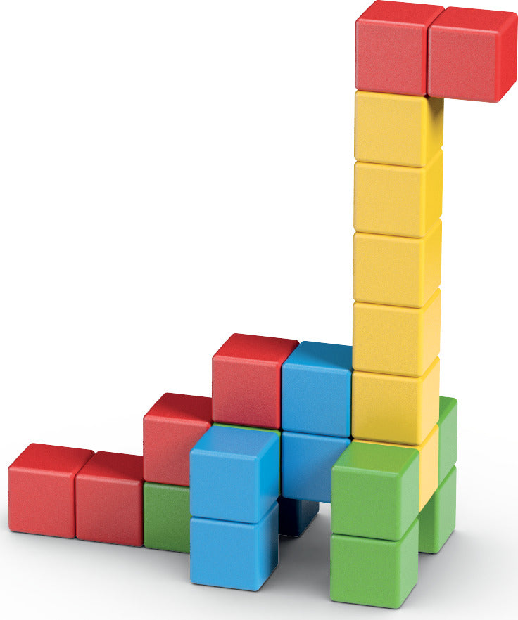 Geomag Magicubes Full Color magnetic building blocks set with 24 colorful chunky cubes for toddlers and young children