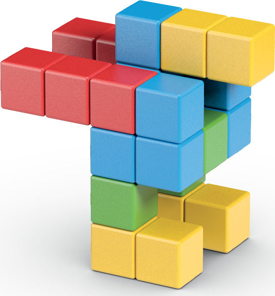 Geomag Magicubes Full Color magnetic building blocks set with 24 colorful chunky cubes for toddlers and young children