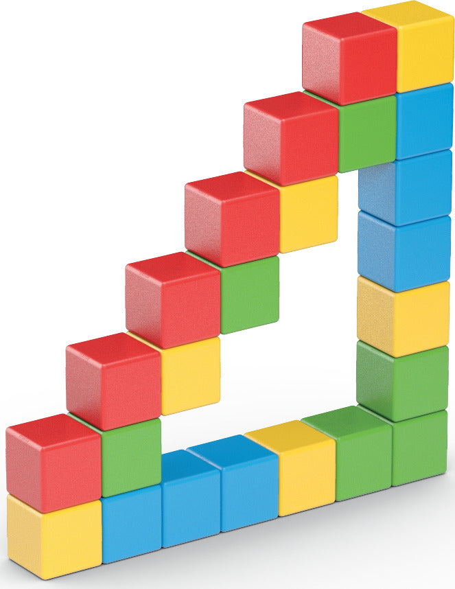 Geomag Magicubes Full Color magnetic building blocks set with 24 colorful chunky cubes for toddlers and young children