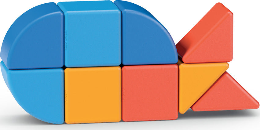 Magicubes Shapes Recycled 9 pieces magnetic construction set made from eco-friendly recycled plastic materials