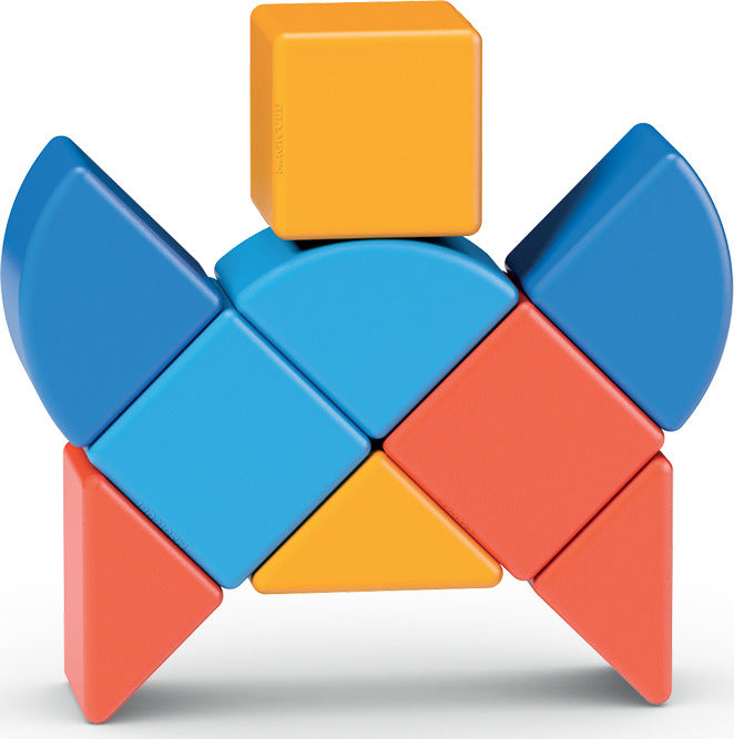 Magicubes Shapes Recycled 9 pieces magnetic construction set made from eco-friendly recycled plastic materials