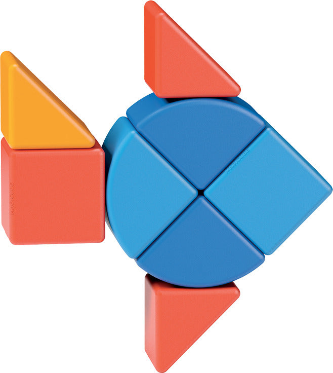 Magicubes Shapes Recycled 9 pieces magnetic construction set made from eco-friendly recycled plastic materials