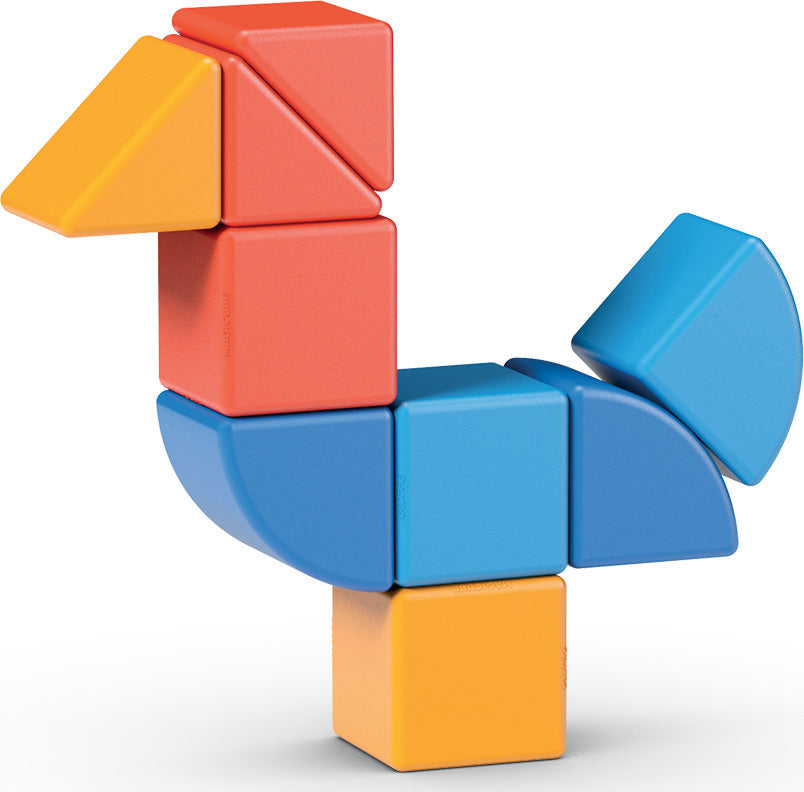 Magicubes Shapes Recycled 9 pieces magnetic construction set made from eco-friendly recycled plastic materials