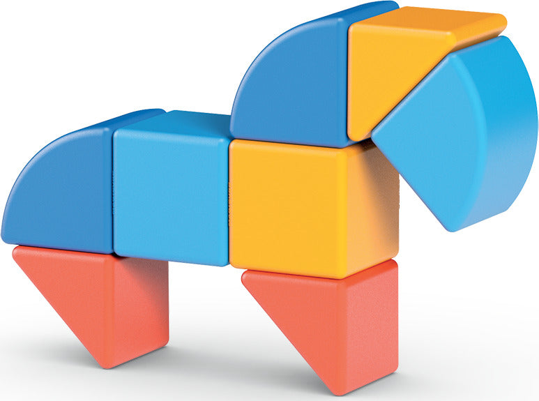 Magicubes Shapes Recycled 9 pieces magnetic construction set made from eco-friendly recycled plastic materials