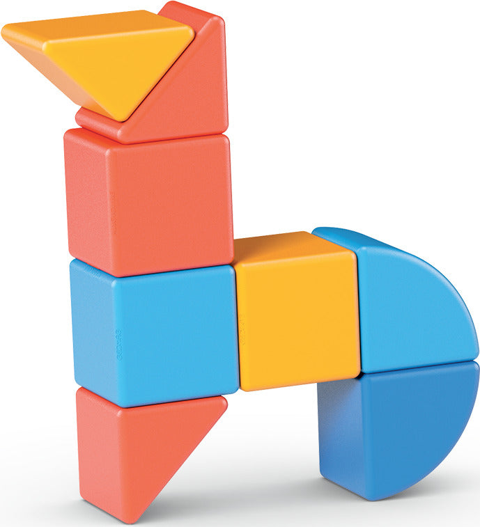 Magicubes Shapes Recycled 9 pieces magnetic construction set made from eco-friendly recycled plastic materials