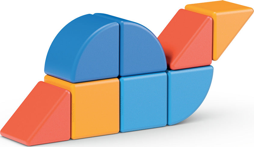 Magicubes Shapes Recycled 9 pieces magnetic construction set made from eco-friendly recycled plastic materials