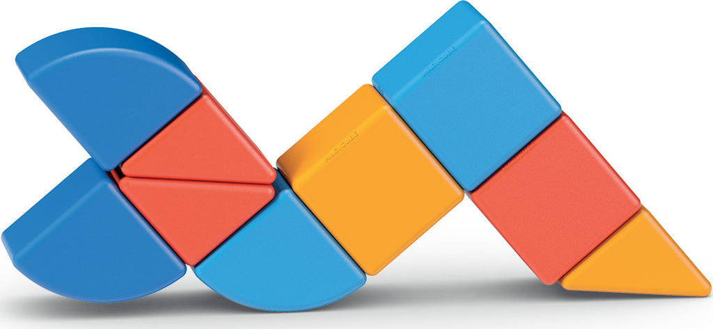 Magicubes Shapes Recycled 9 pieces magnetic construction set made from eco-friendly recycled plastic materials