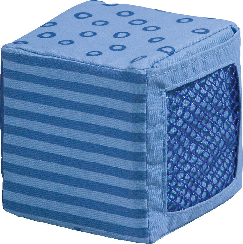 HABA Happy Quartett soft fabric baby blocks with colorful patterns and different sounds for stacking play