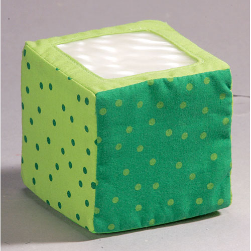 HABA Happy Quartett soft fabric baby blocks with colorful patterns and different sounds for stacking play