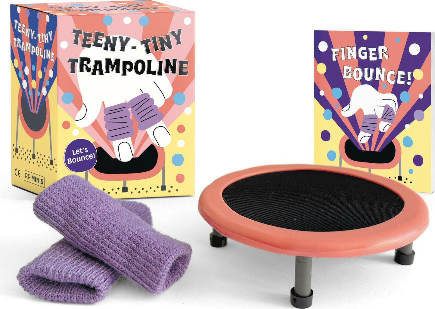 Teeny-Tiny Trampoline miniature bouncing toy for office stress relief and entertainment