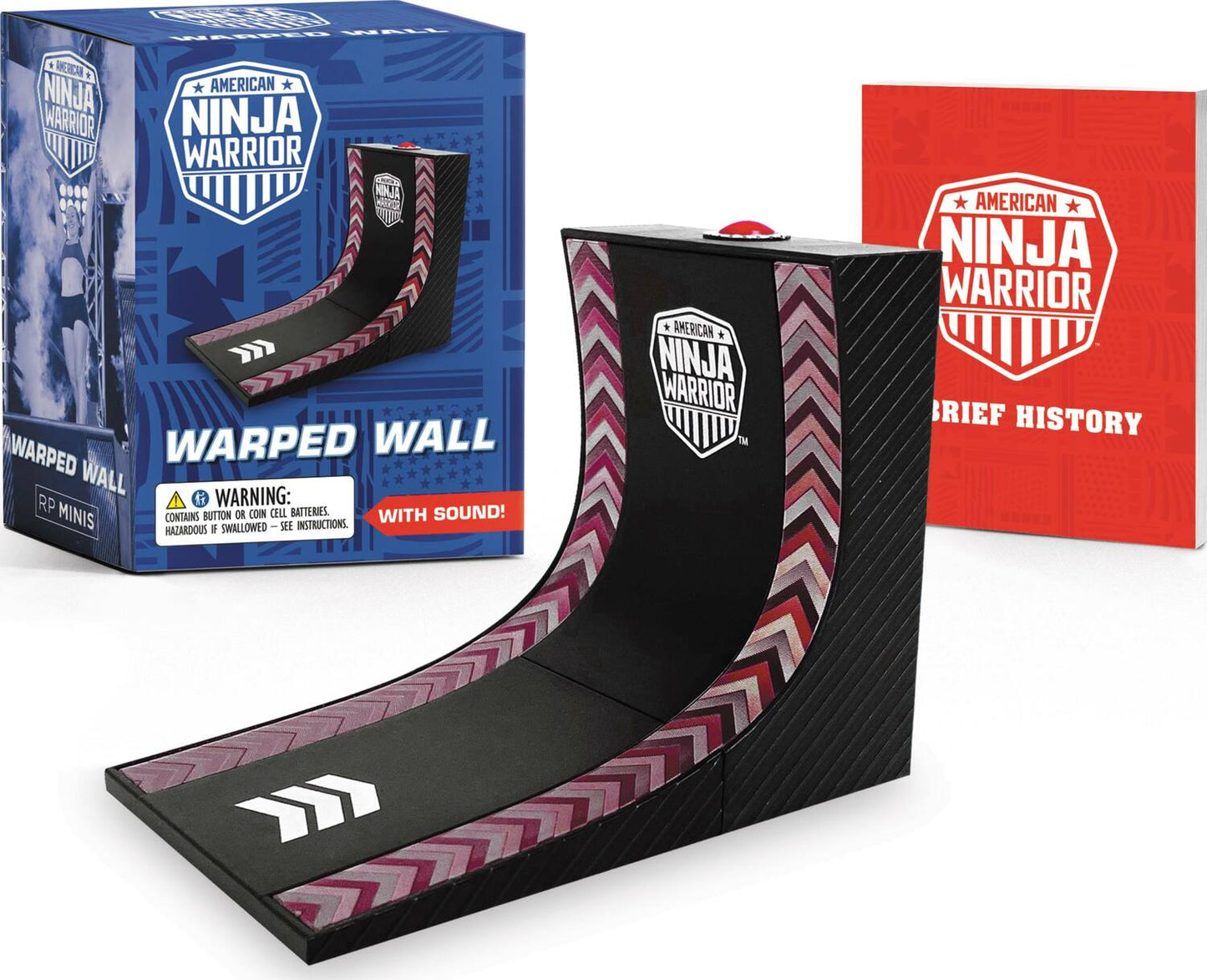 American Ninja Warrior Warped Wall toy with authentic sound effects for obstacle course training