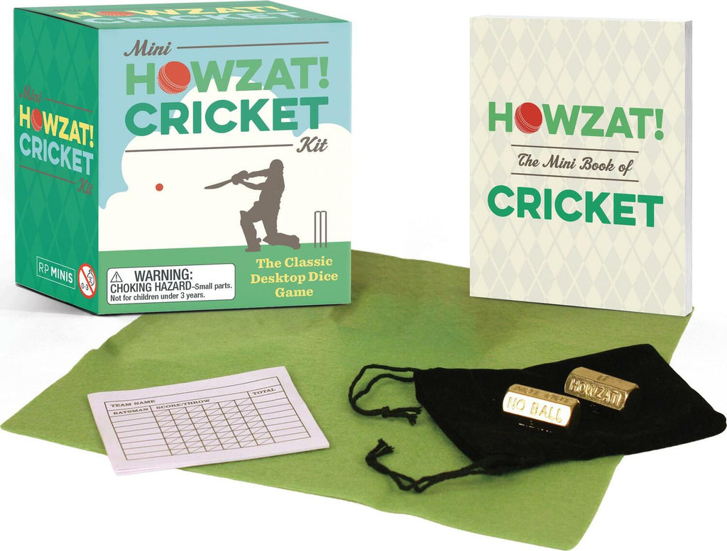 Mini Howzat Cricket Kit desktop dice game for cricket fans and sports enthusiasts