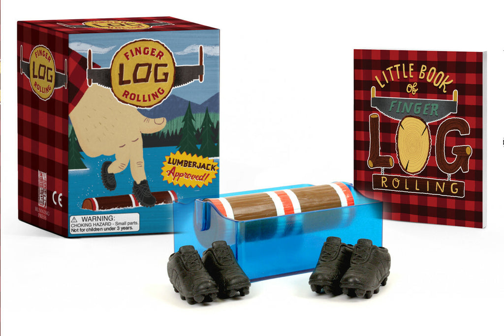 Finger Log Rolling Lumberjack Approved miniature log rolling game for finger balance and coordination challenges