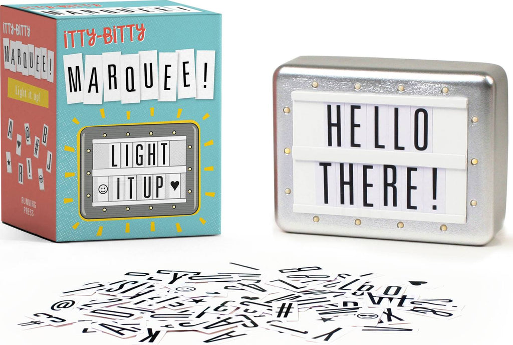 Itty-Bitty Marquee miniature light-up sign for desktop decoration and personalized messages