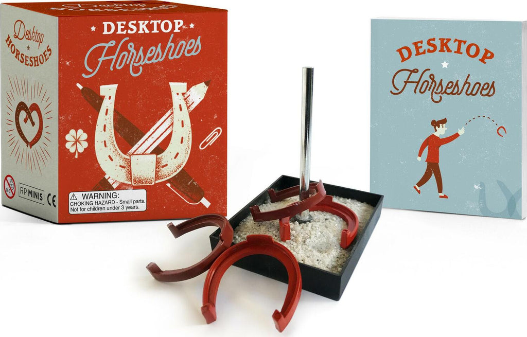 Desktop Horseshoes miniature game set for office entertainment and casual play