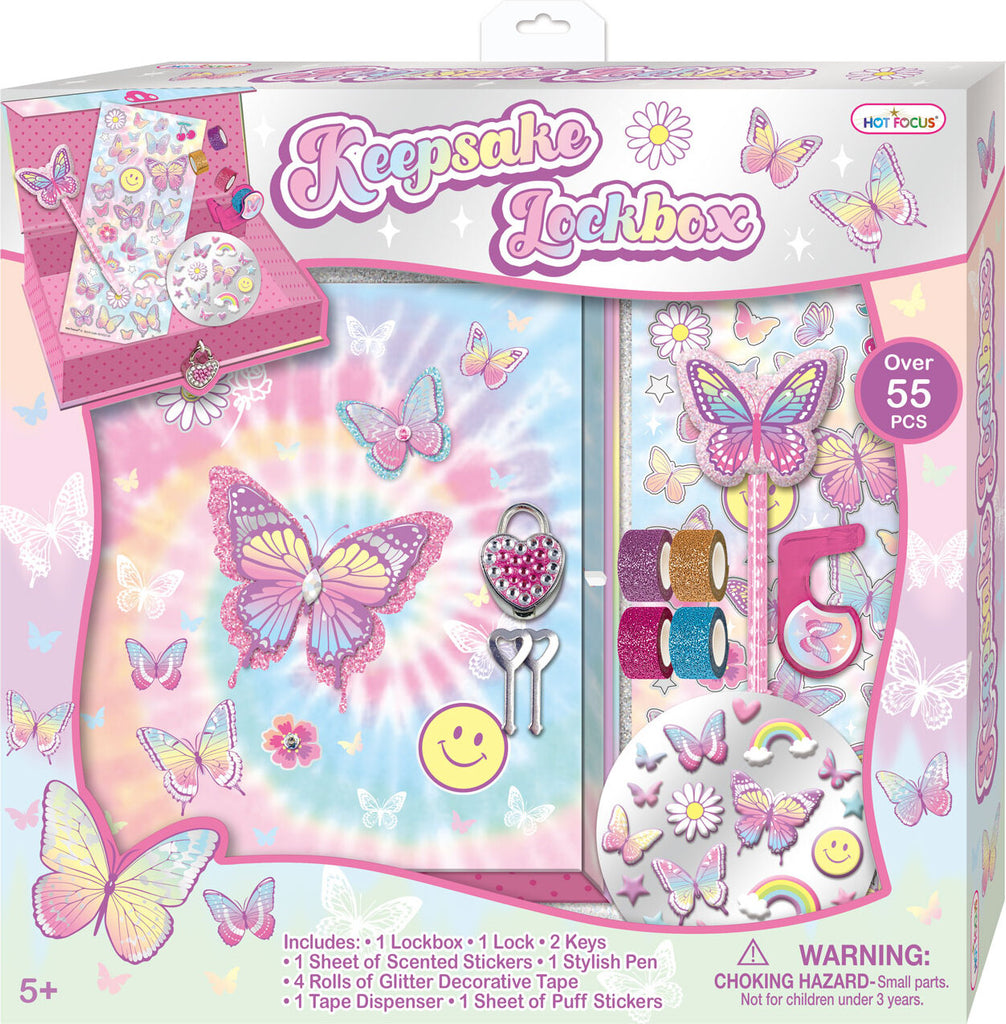 Keepsake Lockbox, Tie Dye Butterfly