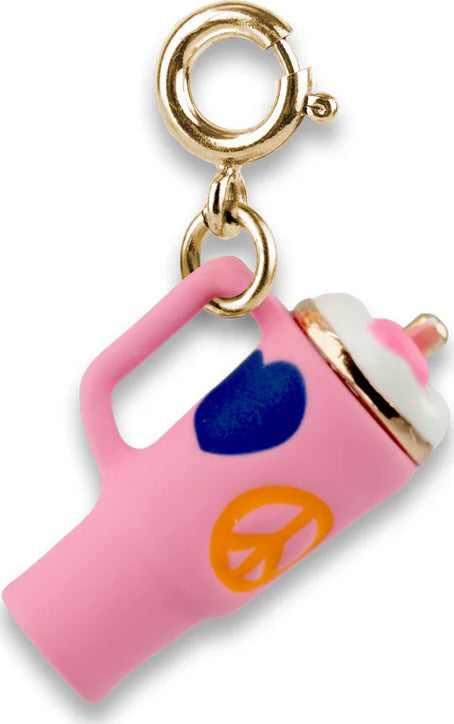 Gold On-The-Go Cup Charm - mini version of the trendy cup! Perfect for CHARM IT! bracelets & necklaces. Enamel and rubber coating.