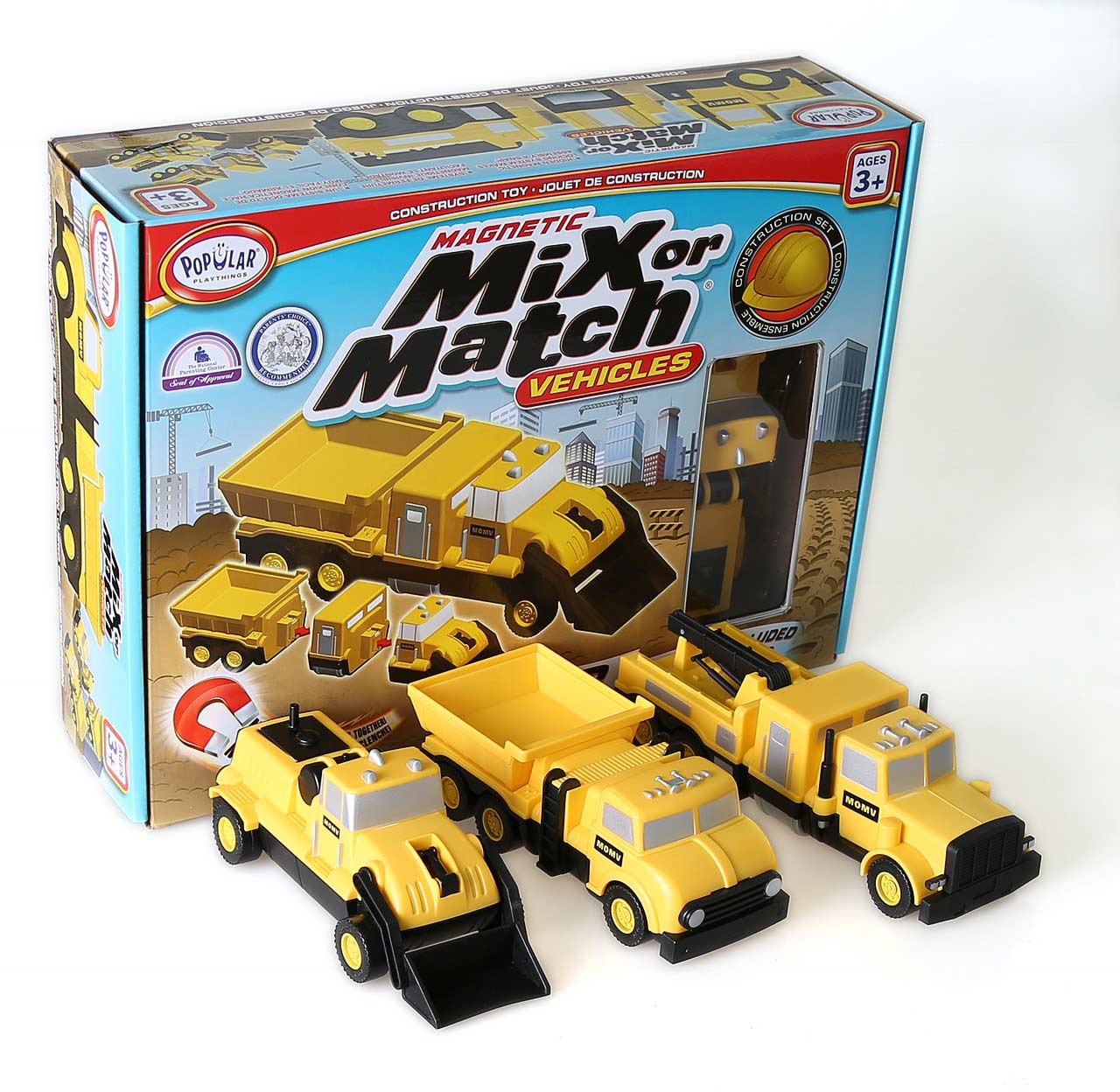 Mix or Match Vehicles Construction - Popular Playthings modular construction vehicle set for building and engineering play