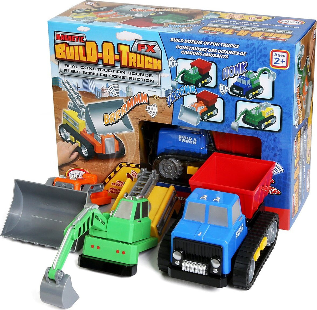 Magnetic Build-A-Truck FX - Popular Playthings magnetic construction truck with easy-snap assembly for young builders