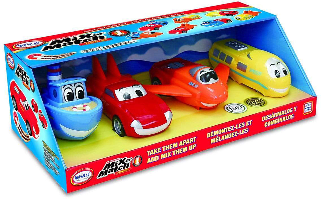 Mix or Match Junior - Popular Playthings modular vehicle set designed for younger children's creative building and vehicle play