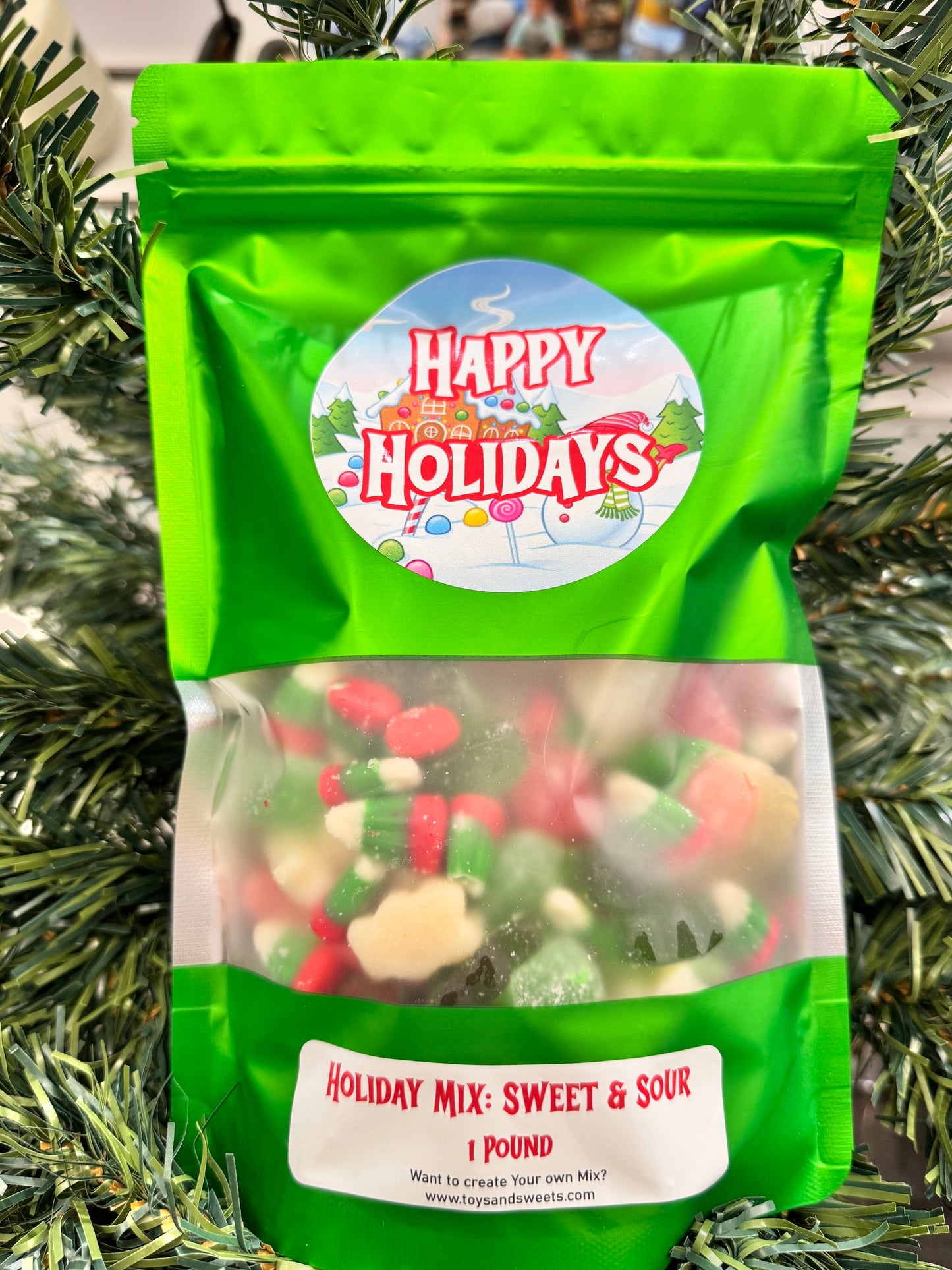 1 Pound Christmas & Holiday Sweet and Sour Candy Mix