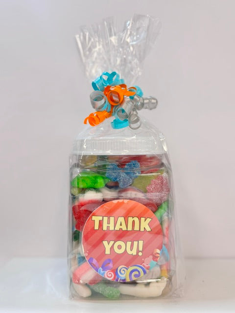 Sweet & Sour Gummy Candy Mix – 1.5lb Thank You Jar