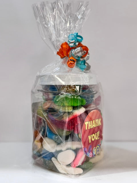 Sweet & Sour Gummy Candy Mix – 1.5lb Thank You Jar