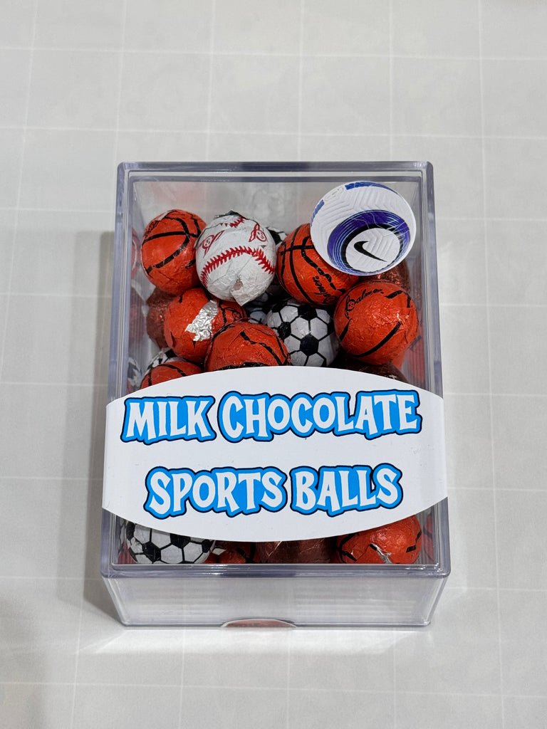 Milk Chocolate Sports Balls Gift Box | Collectible Sports Card Case