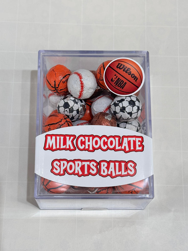 Milk Chocolate Sports Balls Gift Box | Collectible Sports Card Case