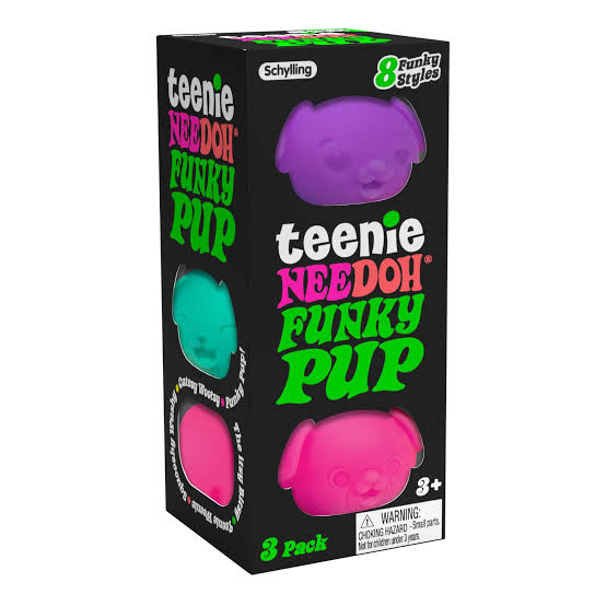 Teenie Needoh Funky Pup 3 Pk